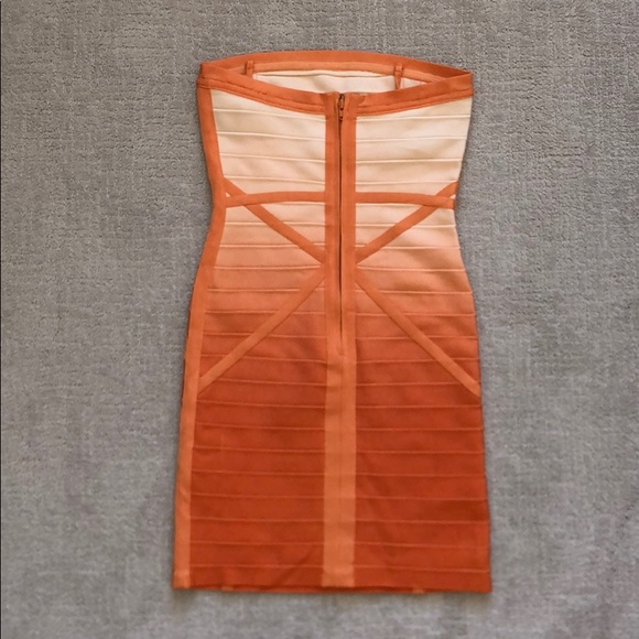 Orange ombré bandage dress - Picture 5 of 7